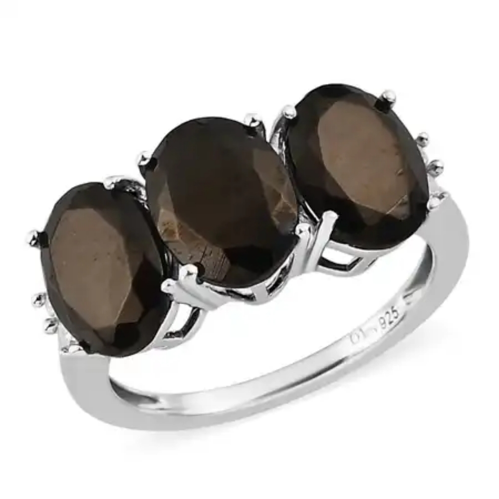 NWOT Fabulous Genuine Elite Shungite and Moissanite Ring